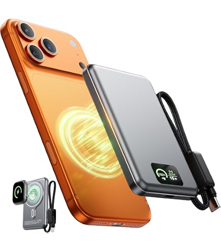 Amazon | ワイヤレス充電器 超薄型 小型 8000mAh モバイルバッテリー