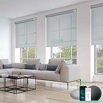 電動ロールスクリーン　2個セット116×116 突っ張り式　ブラインド　充電式 Amazon｜Yoolax 電動 調光ロールスクリーン 充電式 オーダー