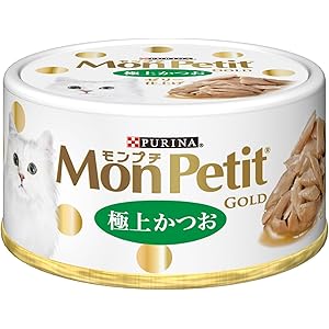 モンプチ ゴールド缶 成猫用 極上かつお 70g×24缶入り (ケース販売) [キャットフード]