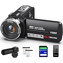 4K ビデオカメラ メモリーカードなし 30FPS 48MP 18X ズーム ビデオカメラ デジタルカメラ 4K30FPS 48MP 18Xデジタルズーム