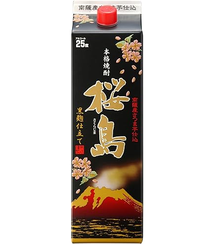 Amazon.co.jp: あらわざ桜島 25度 1800ml 紙パック ×6本 : 食品・飲料