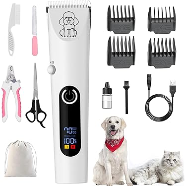 大特価❣️犬用トリミングツール7点セット3 L大容量防塵カップ