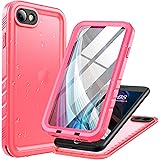Cozycase iPhone SE2 / iPhone SE3 / iPhone 8 / iPhone 7用 防水ケース 完全防水 360度全面保護 工事用 防水 防塵 耐衝撃 水中撮影 洗濯可能 傷防止 カメラ保護 ワイヤレス充電（Oi充電対応）