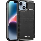 【背面カード収納付】iPhone 15 ケース カード収納 MagSafe対応 上質な手触り アイフォン 15 カバー 耐衝撃 軽量 薄い ICカード収納 スマホケース R-series (iPhone 15、ブラック)