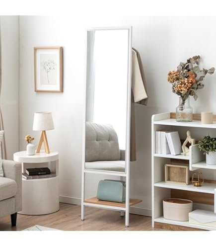 Amazon.co.jp: koeki ハンガー付ミラー ナチュラル HM400(NA) W400