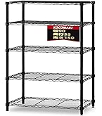 Amazon｜SONG 5段スチールラック 幅90×奥行35cm 高さ150/120/90cm