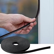 Moxweyeni 75 Inch Flexible Magnetic Strip Insert – Black, For Shower Door Seal, DIY Replacement