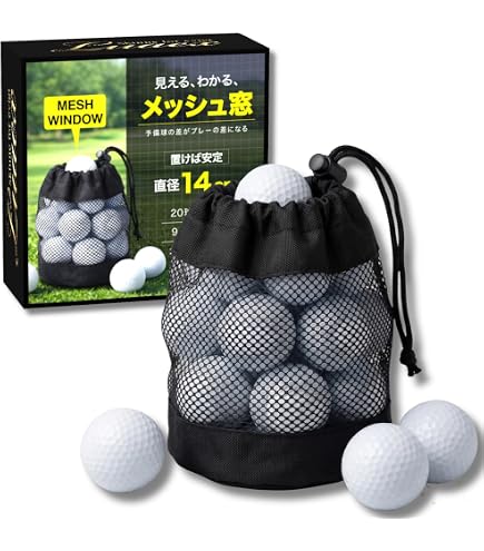 Amazon | ゴルフボールポーチ | ジッパーで囲まれた大容量シリンダー