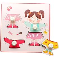 Amazon.co.jp: DELUXEFOX 木製パズル 型はめパズル 赤ちゃん