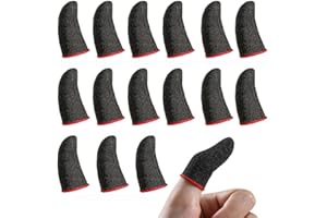 サムコス 指サック 16枚入り 150秒速乾 炭素繊維 スマホ ゲーム 極薄 滑り止め スマホ タブレットゲーム用 中等度多汗症/上級者/初心者向け 素手操作のゲーム体験 指カバー