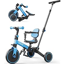 Amazon.co.jp: besrey 三輪車 子供用三輪車 折りたたみ かじとり