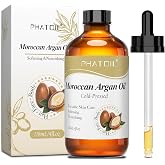 PHATOIL アルガンオイル 天然 100% 冷圧 マッサージオイル 118ml キャリアオイル ヘア フェイス ボディ 兼用 | ベースオイル 乾燥 保湿 ドロッパー付き