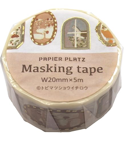 Amazon | トビマツショウイチロウ 金箔入り マスキングテープ 20mm幅