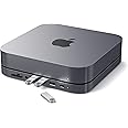 Satechi USB-C アルミニウム スタンド & ハブ (スペースグレイ) (2018/2020 Mac Mini対応) USB-C データポート, Micro/SDカードリーダー, USB 3.0, ヘッドホンジャック