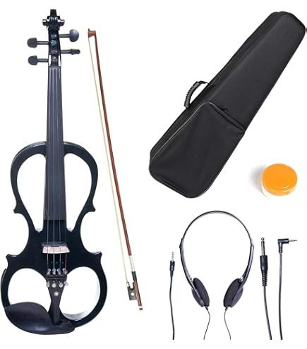 Cecilio 4/4 サイレントバイオリン エレキバイオリン Amazon | 4/4 メ プルメタリック エレクトリック/サイレント