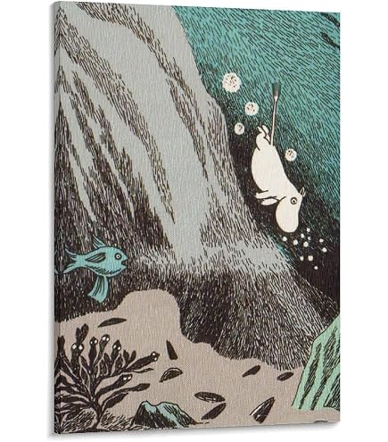 Amazon.co.jp: MOOMIN(ムーミン) モノクロポスター ムーミン谷