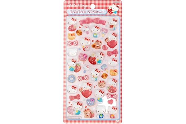 サンスター文具(Sun-Star Stationery) サンリオキャラクター シール ボンボンドロップシール ハローキティ 赤 S8812098