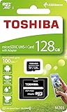 128GB microSDXCカード マイクロSD TOSHIBA 東芝 CLASS10 UHS-I R:100MB/s SDアダプター付 海外リテール THN-M203K1280