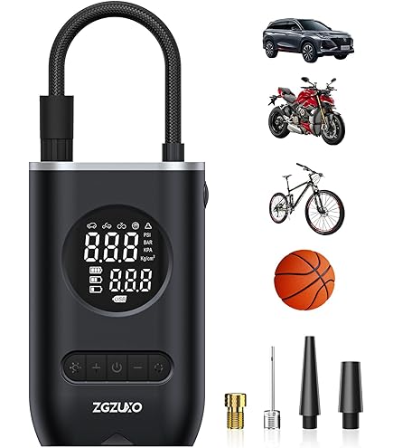 Amazon.co.jp: ZGZUXO 自転車 空気入れ 電動エアコンプレッサー エアー