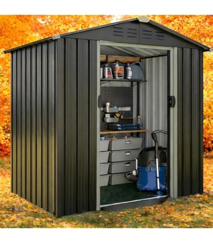 Amazon | Rubbermaid (ラバーメイド) 大型 樹脂製 屋外用物置 床付き