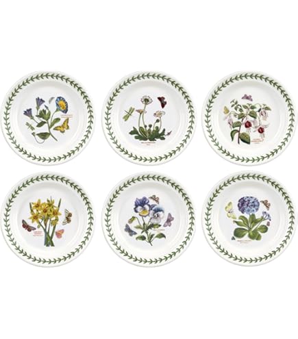 Amazon.co.jp: Portmeirion Botanic Garden Salad Plates, Set of 6