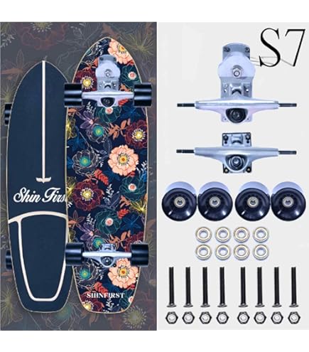 エンジン　スケボー Amazon | ランドサーフィンスケートボード32インチ、7層カナダメープル