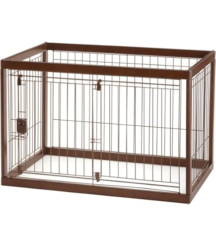 リッチェル ペットサークルフルセット(屋根/カバー付) 90cm×60cm Amazon | リッチェル 木製ペットサークル 90-60 屋根面 | リッチェル