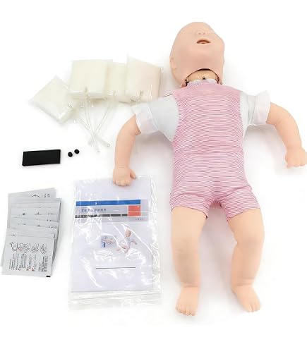 Amazon.co.jp: 心肺蘇生訓練用人形、ベビー梗塞モデル、乳児用気道閉塞