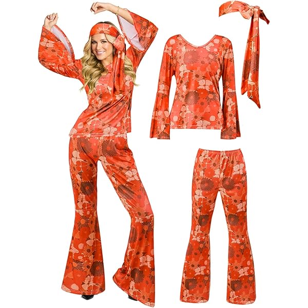 Disco Outfits For Women Girls Retro Hippie Disco Costume Cowgirl