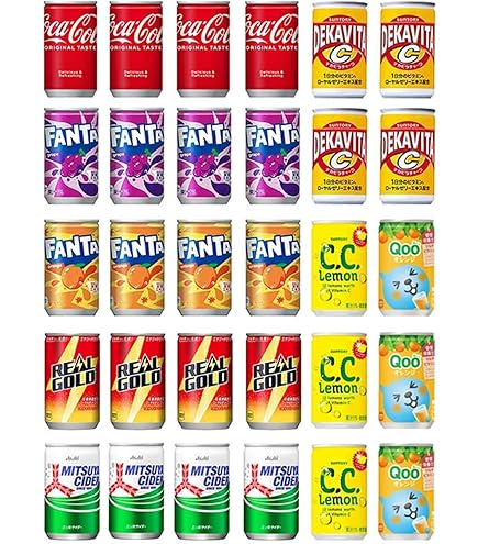 Amazon.co.jp: 炭酸飲料 缶 160ml 詰め合わせ 7種 合計30本 : 食品