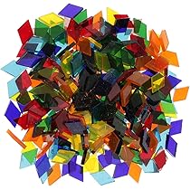 幾何学模様の多色ガラス装飾品 幾何学模様の多色ガラス装飾品