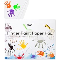 Finger Paint Pad For Kids – 36 Sheets With Outlines & Blanks, Art Paper For Toddlers, Classroom Use