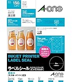 Amazon | エーワン ラベルシール インクジェット 超耐水 光沢紙 12面
