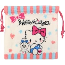 Amazon｜タオル 巾着 ハローキティ おしゃれ 18×18cm ZG436700｜ランチ