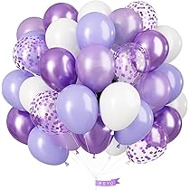 Amazon | 誕生日 バルーン 風船 103個 装飾用品2個 4色のパープル