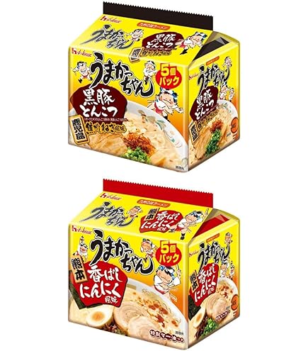 Amazon.co.jp: ハウス うまかっちゃん 鹿児島黒豚とんこつ 5個パック