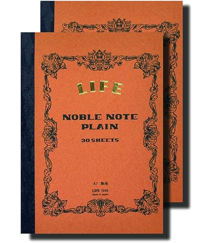 Amazon | ライフ ノート ノーブルブック A6 無地 N1641 黒 | ノート
