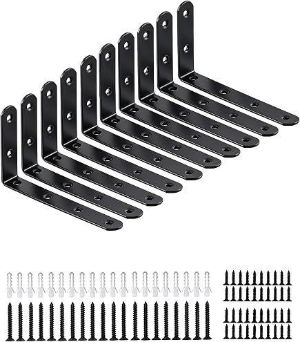 Amazon.co.jp: prendre 棚受け金具 ブラケット 10個セット DIY 