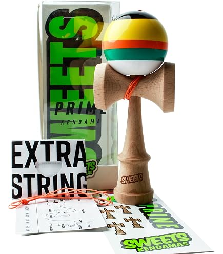 thumbnail interactive-video image 1 of Sweets Kendamas Radar Prime Kendama - Sticky Paint, Perfect For Beginners, Extra String Accessory Gift Bundle (Red 1 of 1