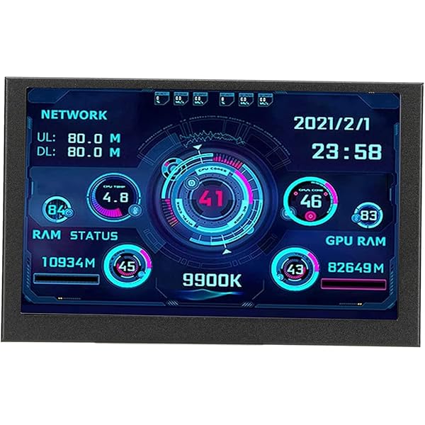 Amazon.co.jp: PC CPUデータモニター、5インチIPS USBミニスクリーン