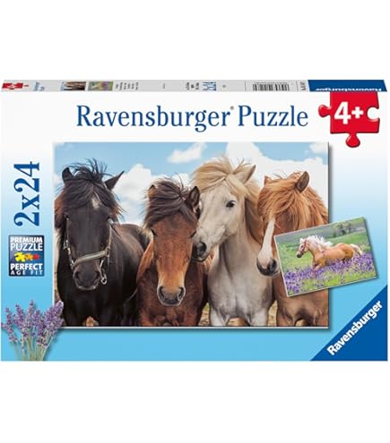 Playhouse Handsome Horse Puzzle - 24-Piece Die-Cut Shaped Puzzle For Kids Ages 3+