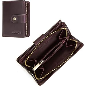 Boneruy 財布 サイフ メンズ 牛革 二つ折り 本革 小銭入れ カード13枚収納 大容量 日本製ラウンドファスナー…