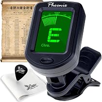 Amazon | Phoenix ギター チューナー クリップ式 高精度 クロス/ピック