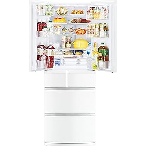 三菱電機 冷蔵庫(幅65cm) 462L 観音開き 6ドア 日本製 切れちゃう瞬冷凍 コンパクト大容量 MR-R46E…