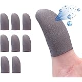 荒野行動 PUBG Mobile スマホゲーム 指サック 指カバー 8個入り 100%銀繊維 高感度 手汗対策 スマホ指サック 手触り改良 操作性アップ 高通気性 超薄 オンラインゲーム用指サック 指紋 静電防止 洗い可能 携帯ゲーム用 iPhone/Android/iPad/タブレット全機種対応