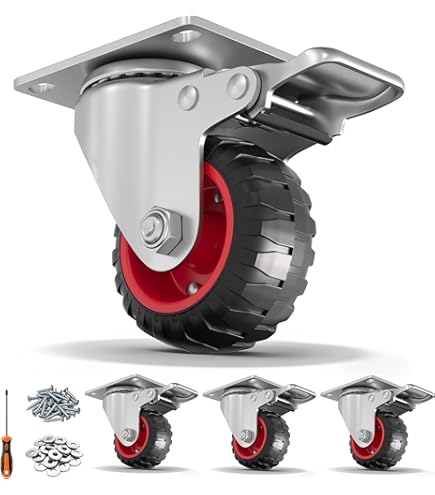 Amazon.co.jp: ノーパンクキャスター固定 車輪径 260mm 10インチ ［1個