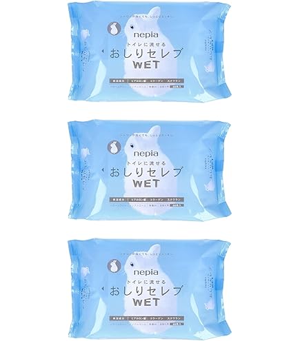 Amazon.co.jp: 花王 メリーズおしりふき トイレに流せる 詰替 64枚×3個