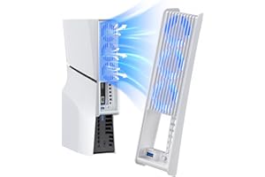 新型 PS5 Slim用 冷却ファン KIWIHOME PS5 Slim用 冷却 PS5スリム用 冷却ファン 自動温度検出 風速調整可能 LEDライト USB 3.0 低騒音 熱対策 PS5 周辺機器 アクセサリー プレステ5 slim用冷却 ディス