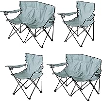 Amazon.co.jp: タンスのゲン アウトドアチェア 4脚 セット 1人掛け 2人