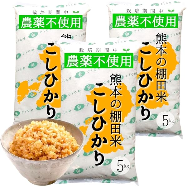chika 無農薬コシヒカリ普通精米15kg(5kg×3)令和6年産 新米 chika様専用 無農薬コシヒカリ普通精米15kg(5kg×3)令和6年産